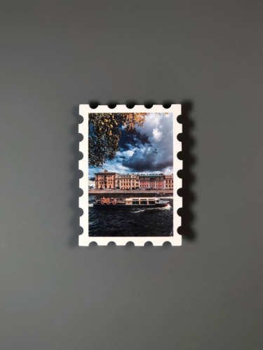 Открытка "Теплоход" 93х67 мм