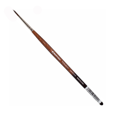 Кисть синтетика №1 круглая Escoda "Versatil 1540" Кисть синтетика круглая Escoda "Versatil" короткая ручка коричневая