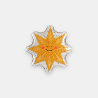 Стикер объемный с глиттером "Звёздочка"