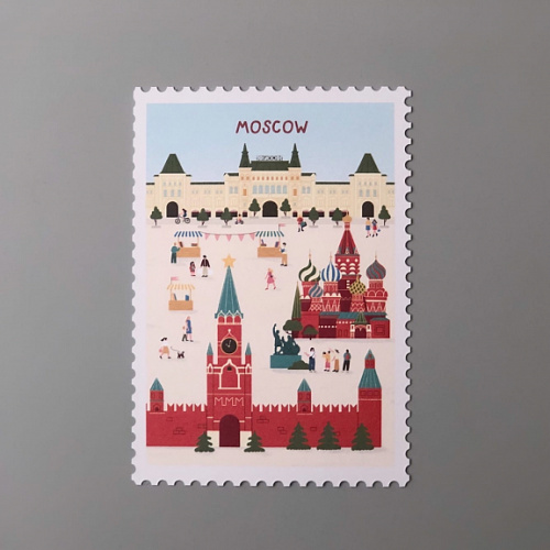 Открытка "Марка. Москва, лето"