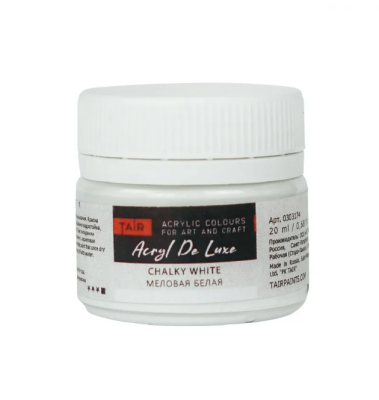 Акрил Таир "Акрил-Хобби Де Люкс" 20 мл, Меловая белая