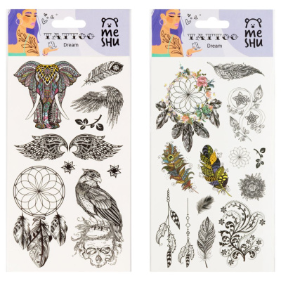 Наклейка-тату MESHU "Dream", 22*10 см, инд. уп., европодвес