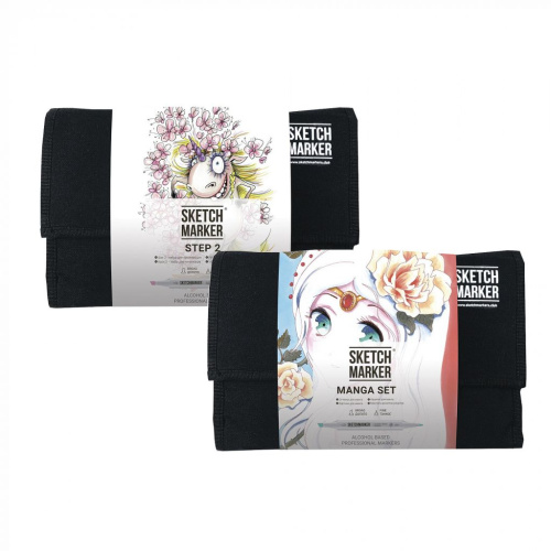 Набор маркеров Sketchmarker Manga set 24 Манга набор (24 маркера + сумка органайзер)
