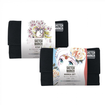 Набор маркеров Sketchmarker Manga set 24 Манга набор (24 маркера + сумка органайзер)