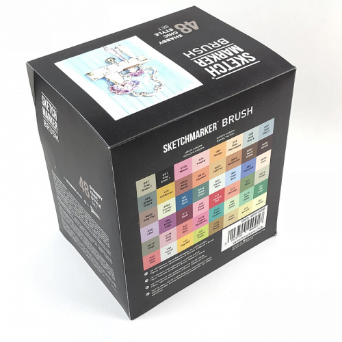 Набор маркеров Sketchmarker Brush 48 Shabby Chic style- Шебби шик (48 маркеров в пластиковом кейсе)