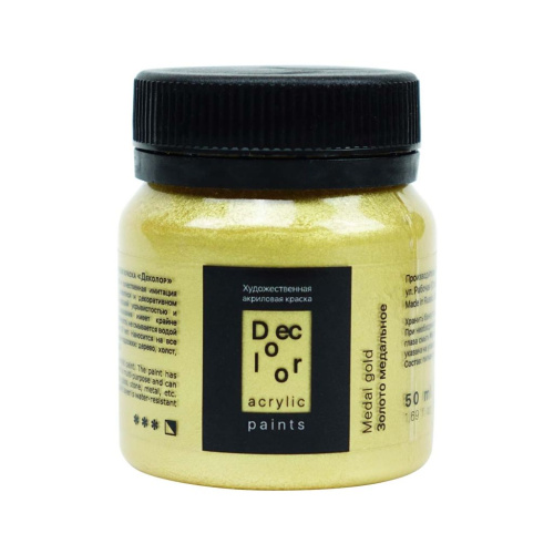 Акрил ТАИР "Деколор" 50 мл, Золото Медальное