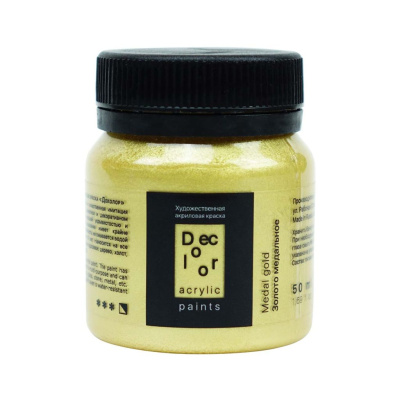 Акрил ТАИР "Деколор" 50 мл, Золото Медальное