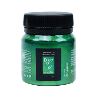 Акрил ТАИР "Деколор" 50 мл, Изумрудный