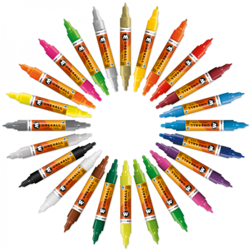 Маркер акриловый Molotow двусторонний ONE4ALL 4 мм., все цвета