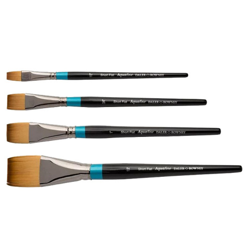 Кисть синтетика плоская Daler-Rowney "AQUAFINE" короткая ручка