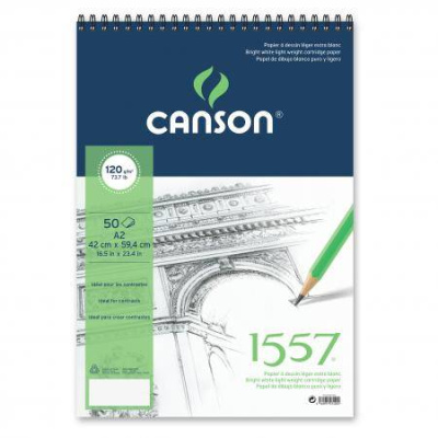 ?Альбом для графики на спирали Canson "1557" 42*59,4 см 50 л 120 г