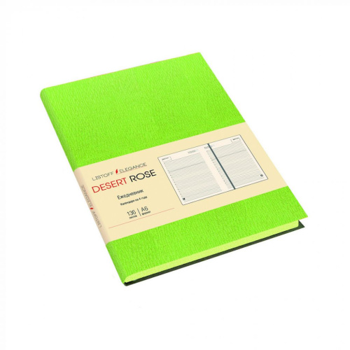 Ежедневник недатированный "Desert Rose" А6+ 136 л 70 г, зеленый
