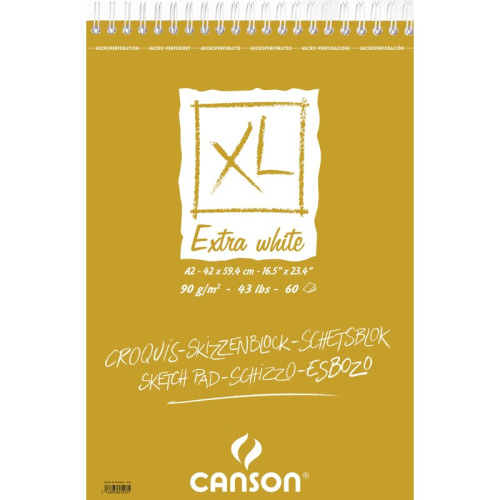 Альбом для графики на спирали Canson "XL Extra White" 42х59,4 см 60 л 90 г