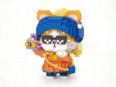 9279_MK Конструктор Котик-рэпер