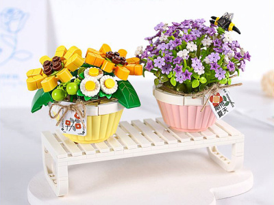 1674_MK Конструктор Цветы в кашпо