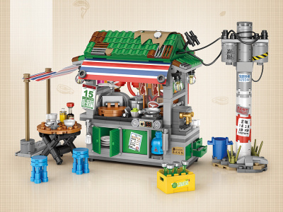 1253_MK Конструктор Ларек в гонконгском стиле