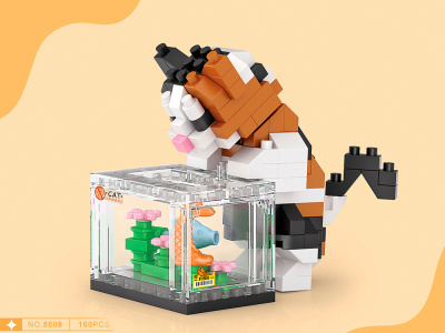 8608_MK Конструктор Любопытный котик