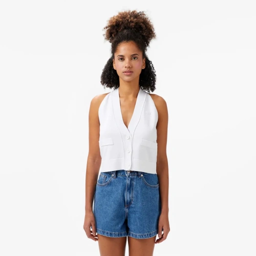 Женский лёгкий кардиган Lacoste без рукавов