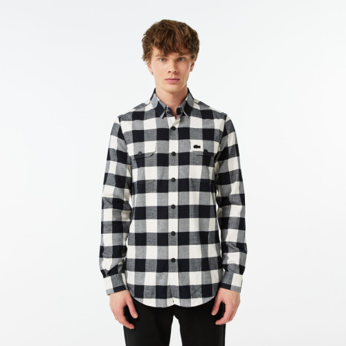 Мужская клетчатая рубашка Lacoste Slim Fit