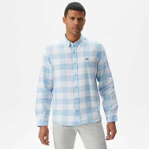 Мужская клетчатая рубашка Lacoste