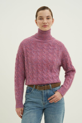 Свитер с косами с добавлением шерсти