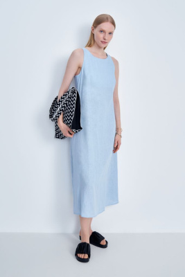 Платье макси прямого кроя