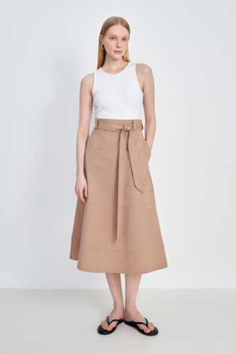 Юбка миди с поясом