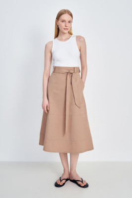 Юбка миди с поясом