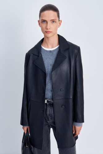 Тренч из натуральной кожи