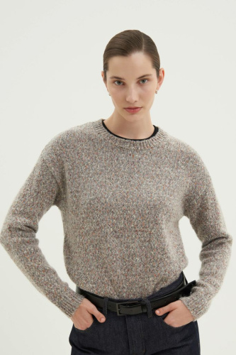 Джемпер с круглым вырезом с добавлением шерсти