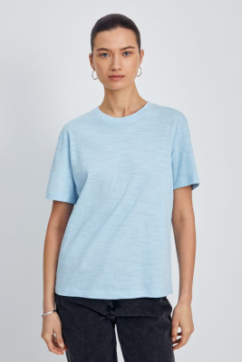 Футболка из хлопка свободного силуэта