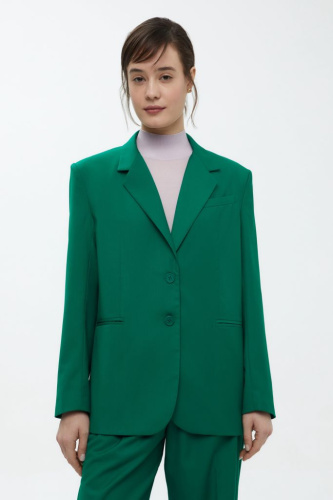 Жакет с отложным воротником свободного силуэта