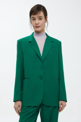 Жакет с отложным воротником свободного силуэта