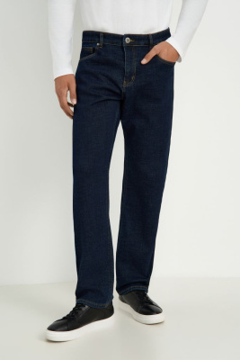 Утепленные джинсы straight fit мужские