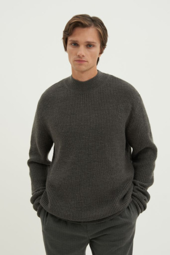 Джемпер прямого силуэта с шерстью