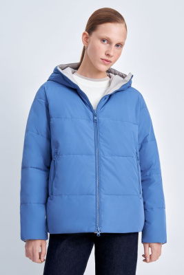 Двусторонняя утепленная куртка прямого кроя