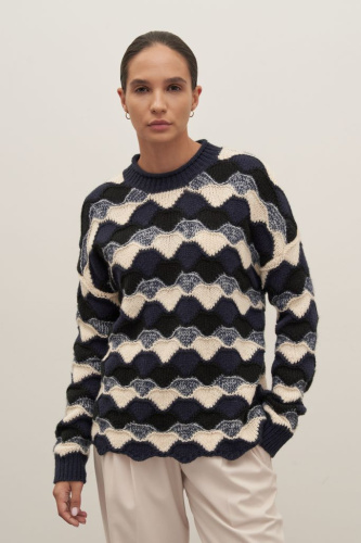 Джемпер свободного силуэта с шерстью