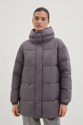 Стеганый пуховик oversize силуэта