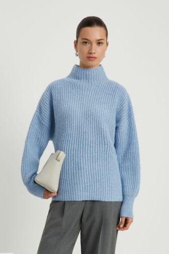 Джемпер силуэта трапеция с шерстью