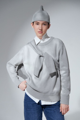 Джемпер прямого силуэта из термоткани