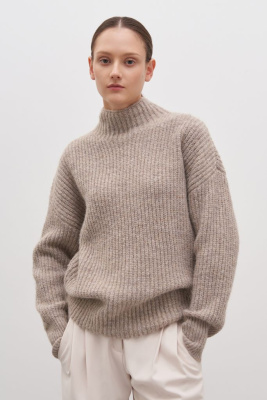 Джемпер силуэта трапеция с шерстью