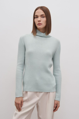 Трикотажный женский джемпер с длинным рукавом