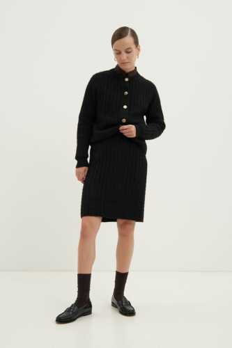 Юбка прямого силуэта с шерстью