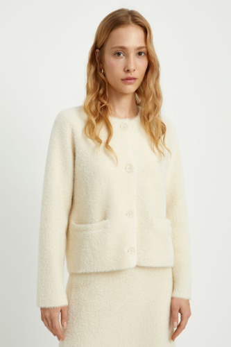 Кардиган с округлой горловиной