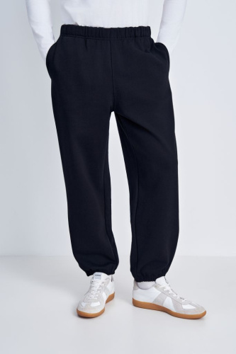 Спортивные брюки широкого кроя на высокой посадке