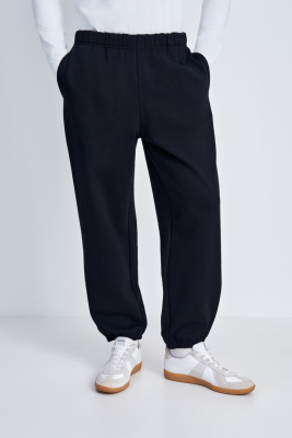 Спортивные брюки широкого кроя на высокой посадке