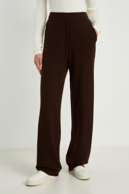 Вязаные брюки на резинке