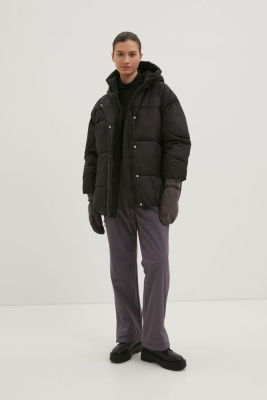 Утепленные брюки прямого силуэта