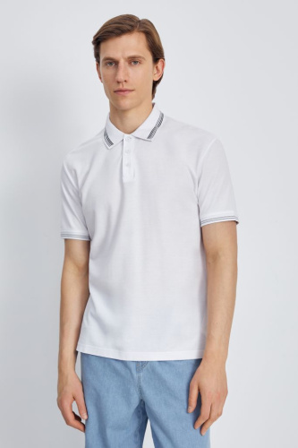 Поло из хлопка с коротким рукавом