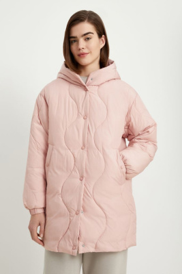 Полупальто утепленное с воротником-стойкой